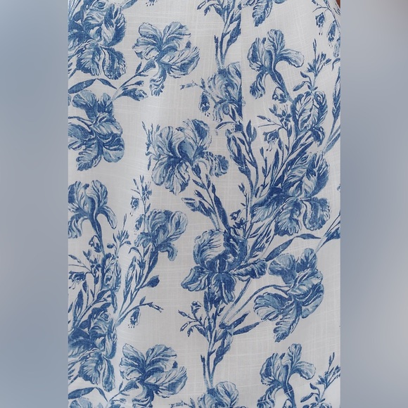 Anthropologie Porridge Short-Sleeve Crew-Neck Linen Printed Mini Dress NWT - Picture 3 of 9